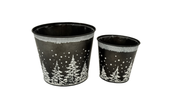 Holiday Metal Pot - 4 OR 6 Inch